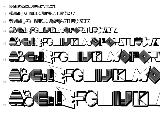 Boss M font waterfall